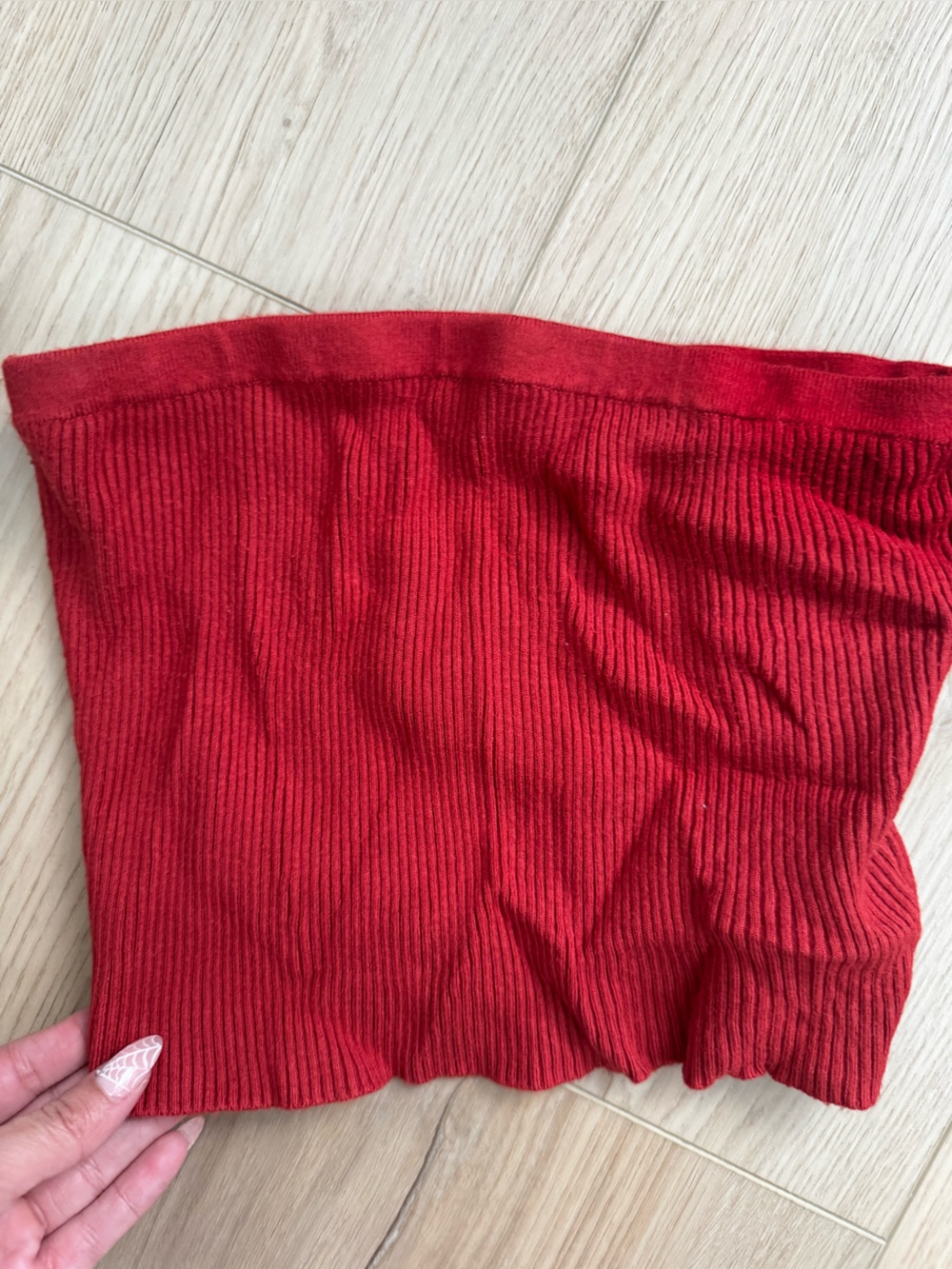 Forever 21 Red Ribbed Tube Top - Picture 2 of 3
